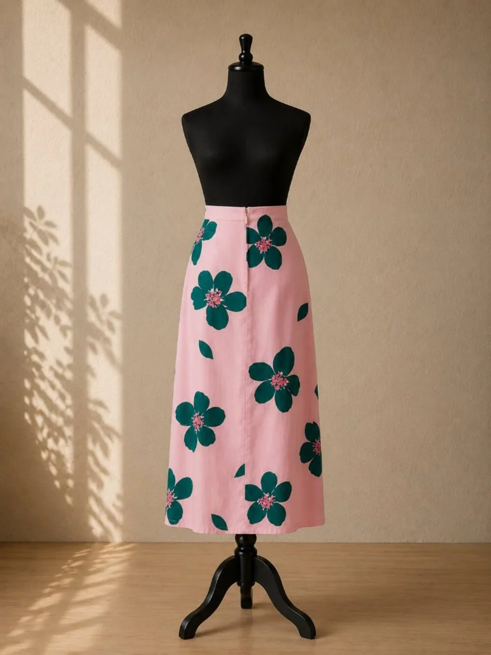 Kate Spade Pink Grand Flora Cupro Ruched Midi Skirt Size 2